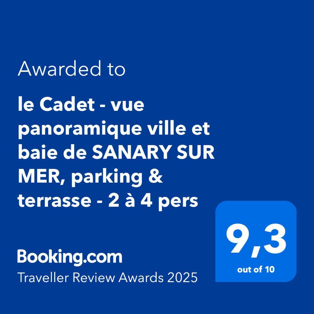 Le Cadet - Vue Panoramique Ville Et Baie De Sanary Sur Mer, Parking & Terrasse - 2 A 4 Pers Exteriér fotografie
